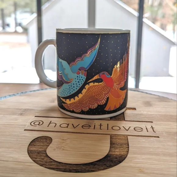 Night Birds 1991 Vintage Laurel Burch Mug - Picture 3 of 13